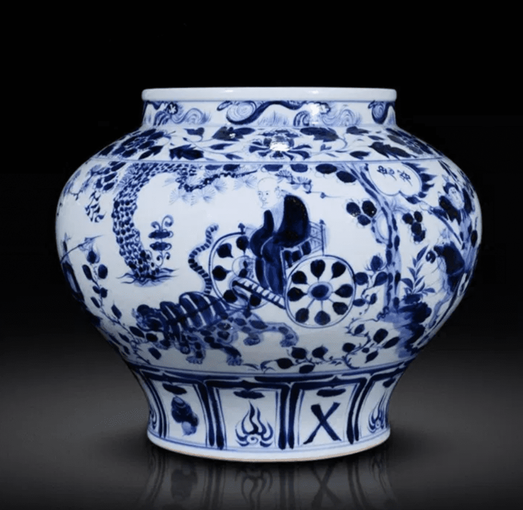 Jarrón Chino grande y azul